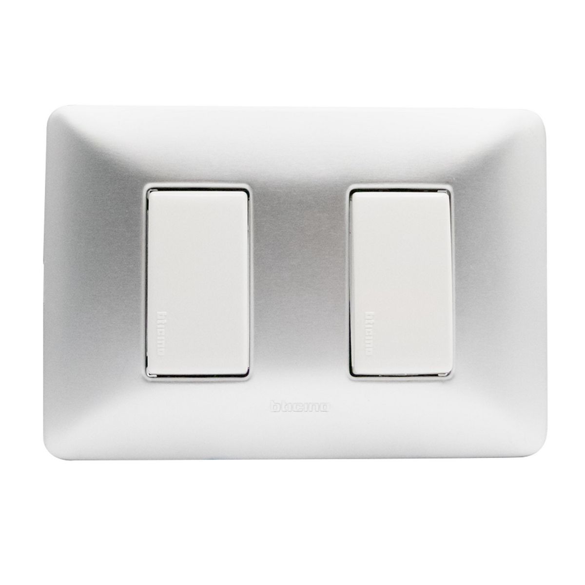 BTICINO - Interruptor armado 9/12 + 9/24 Aluminio Matix