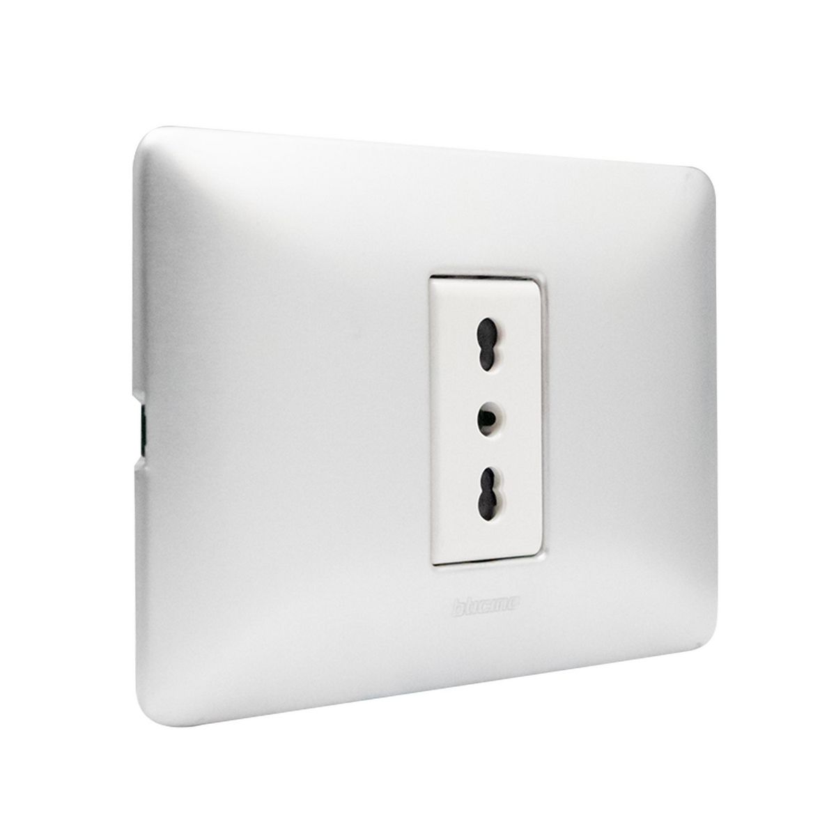 BTICINO - Placa simple 10/16A Aluminio Matix