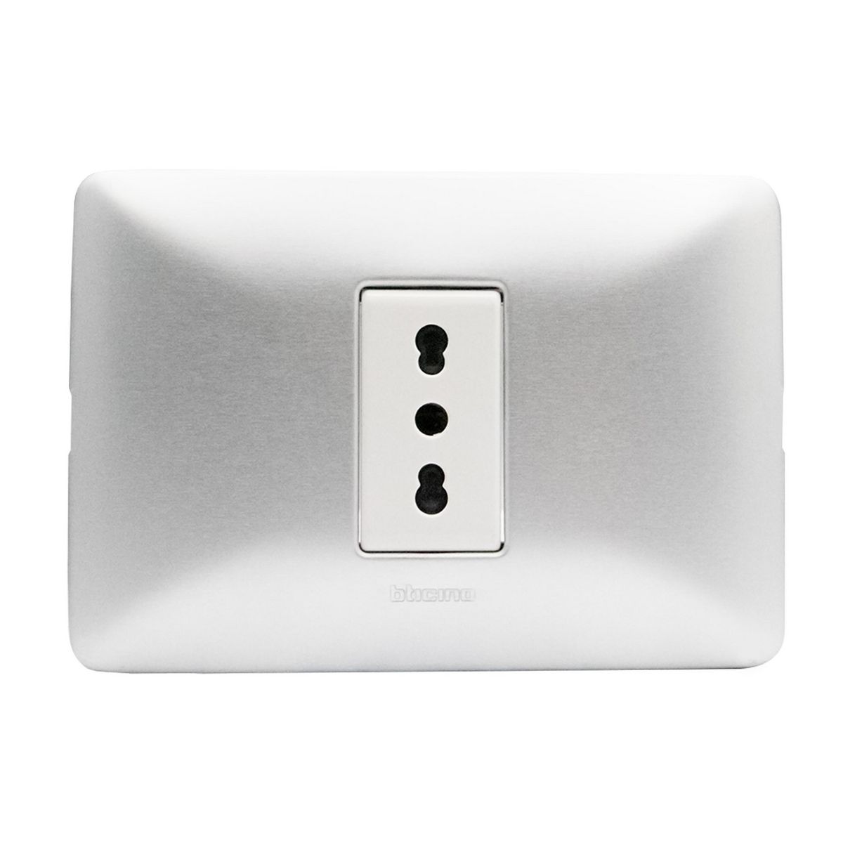 BTICINO - Placa simple 10/16A Aluminio Matix