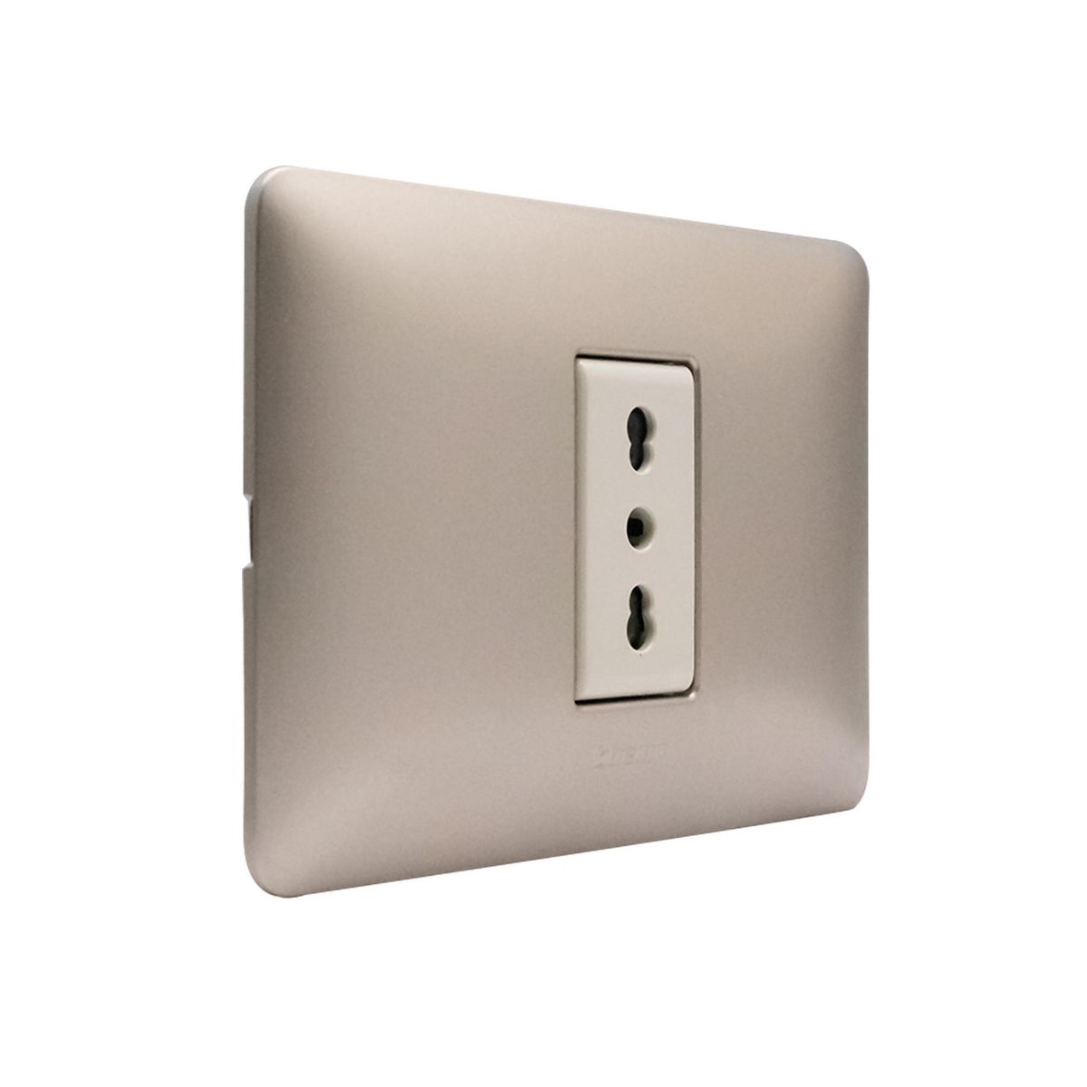 BTICINO - Placa simple 10/16A Titanio Dorado Matix