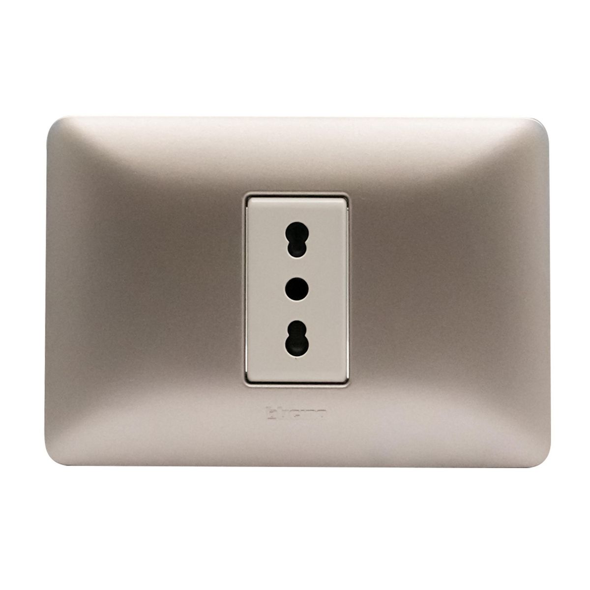 BTICINO - Placa simple 10/16A Titanio Dorado Matix