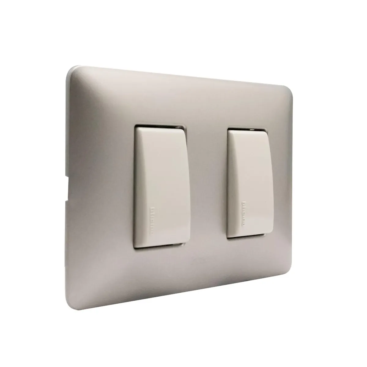 BTICINO - Interruptor armado 9/12 + 9/24 Titanio Dorado Matix