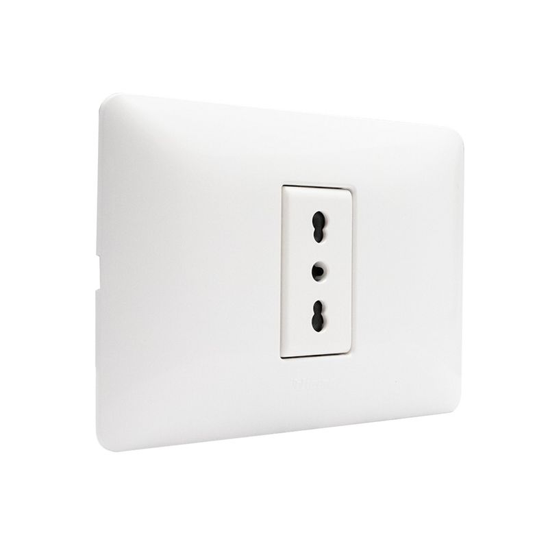 BTICINO - Placa simple 10/16A Blanco Matix