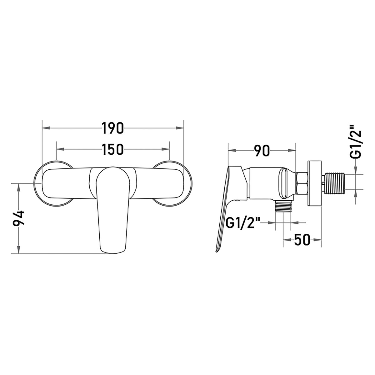 TEBISA - Monomando de Receptáculo Talia Cromo