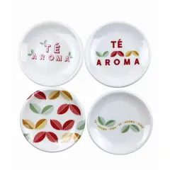 JUST HOME COLLECTION - Set 4 Platos para Bolsa de Té Melamina