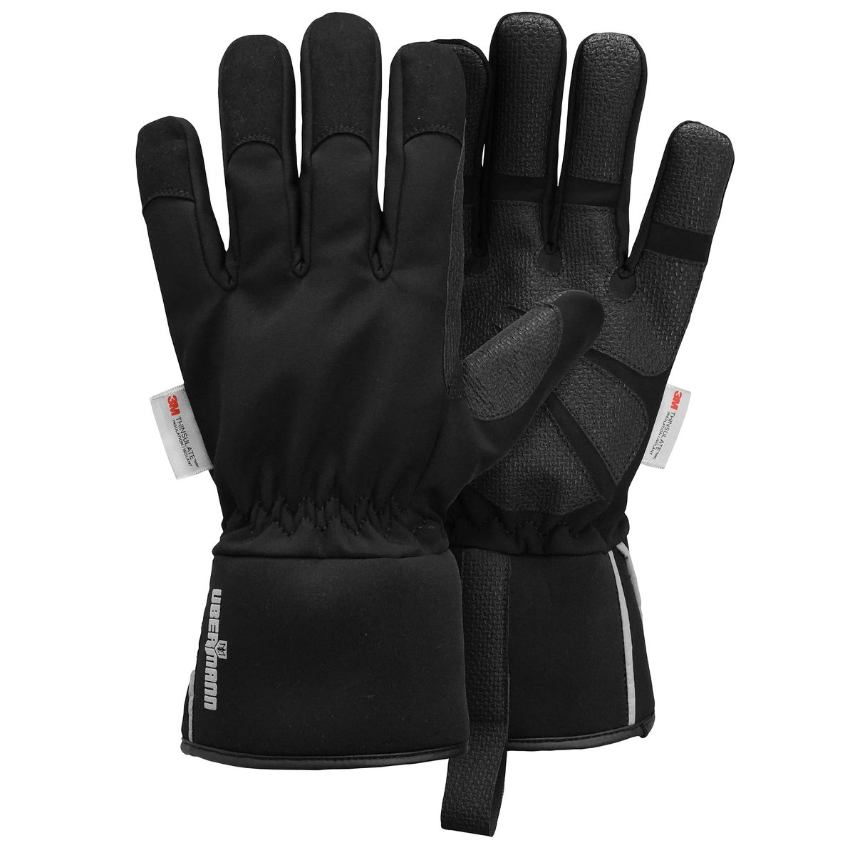 UBERMANN - Guante de Poliéster L Negro