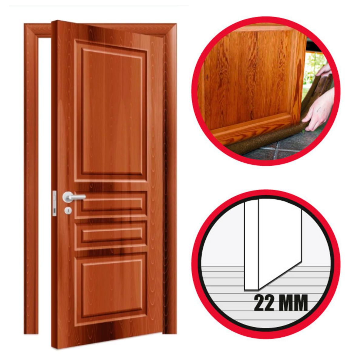 FIXSER - Doble rollo 95 cm x 25 mm café