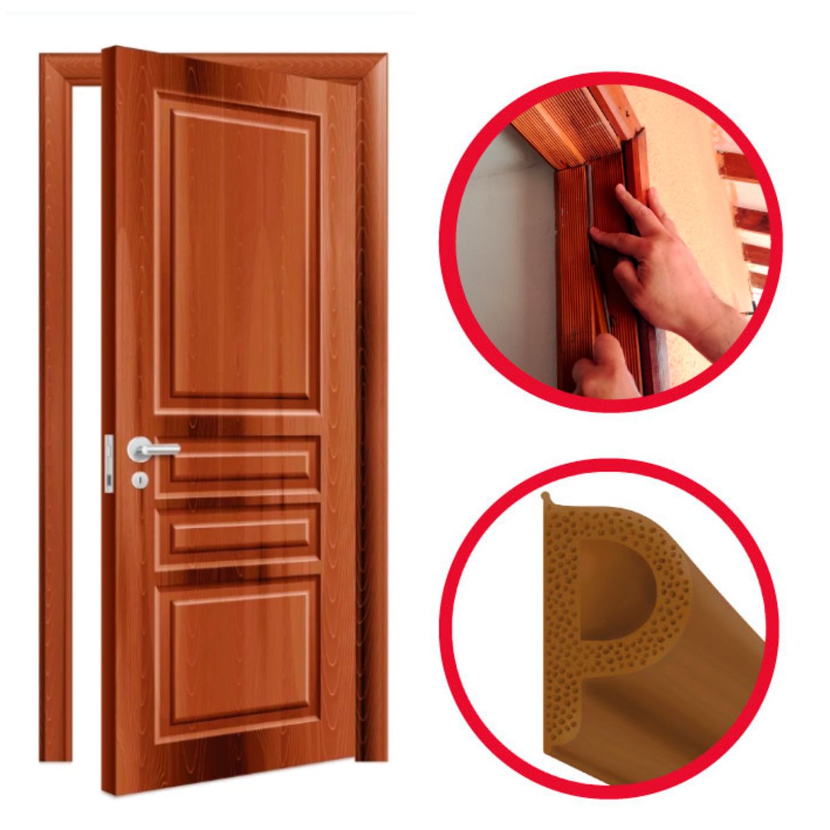 FIXSER - Profil P 9x5,5mm x 12 m café