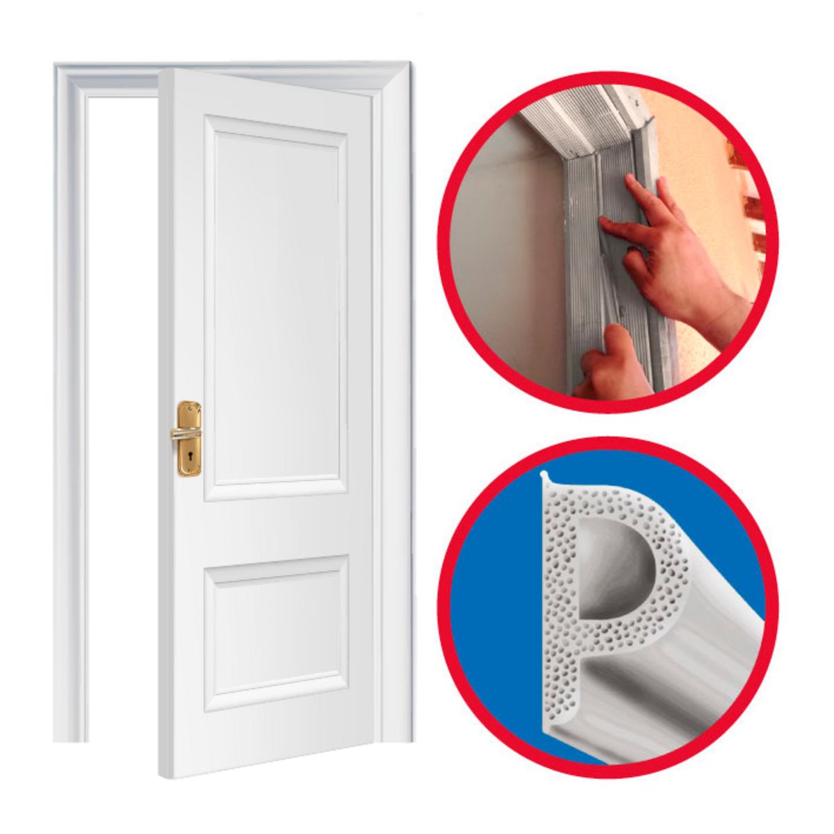 FIXSER - Profil P 9x5mm x 6 m blanco