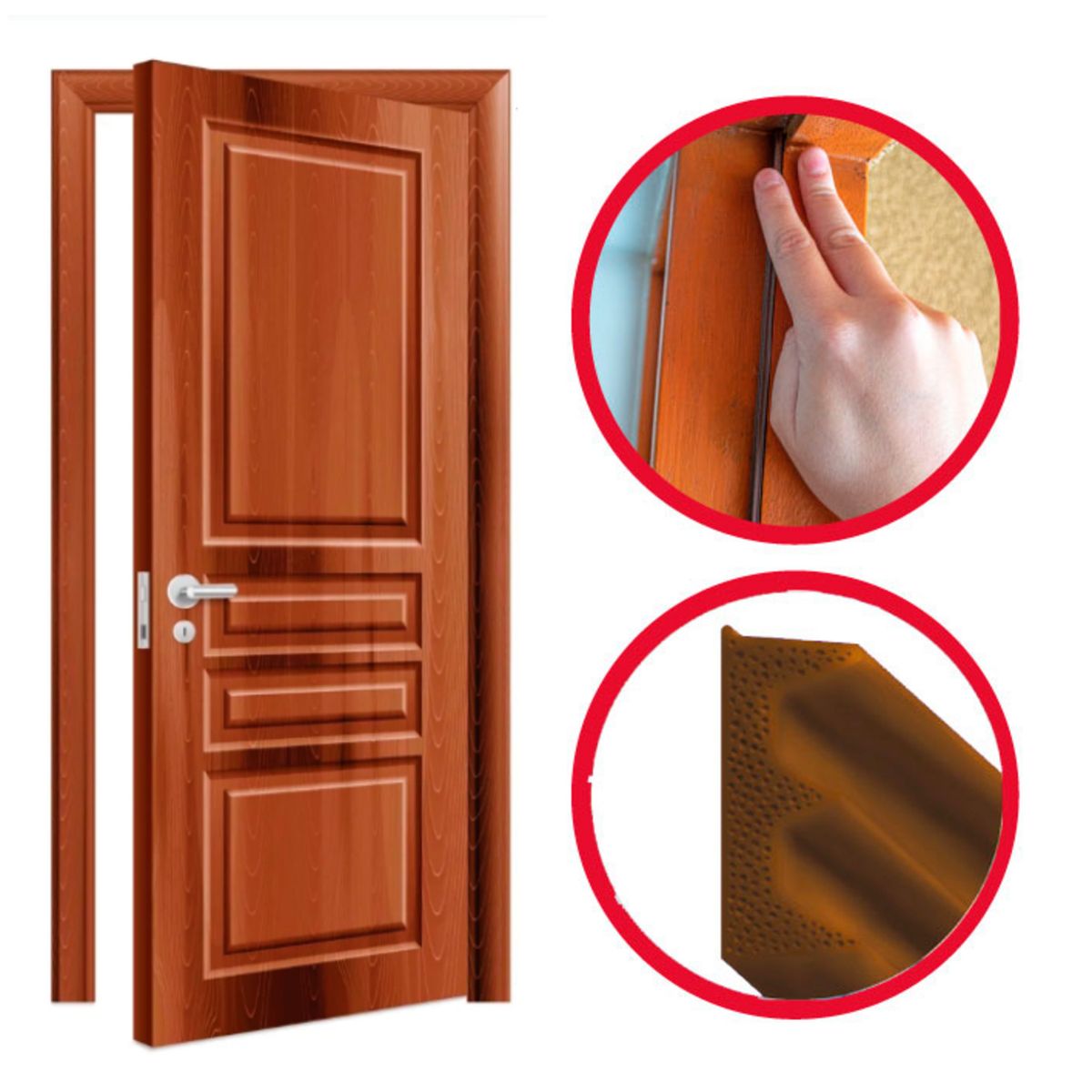 FIXSER - Profil E 9x3,5mm x 6 m café