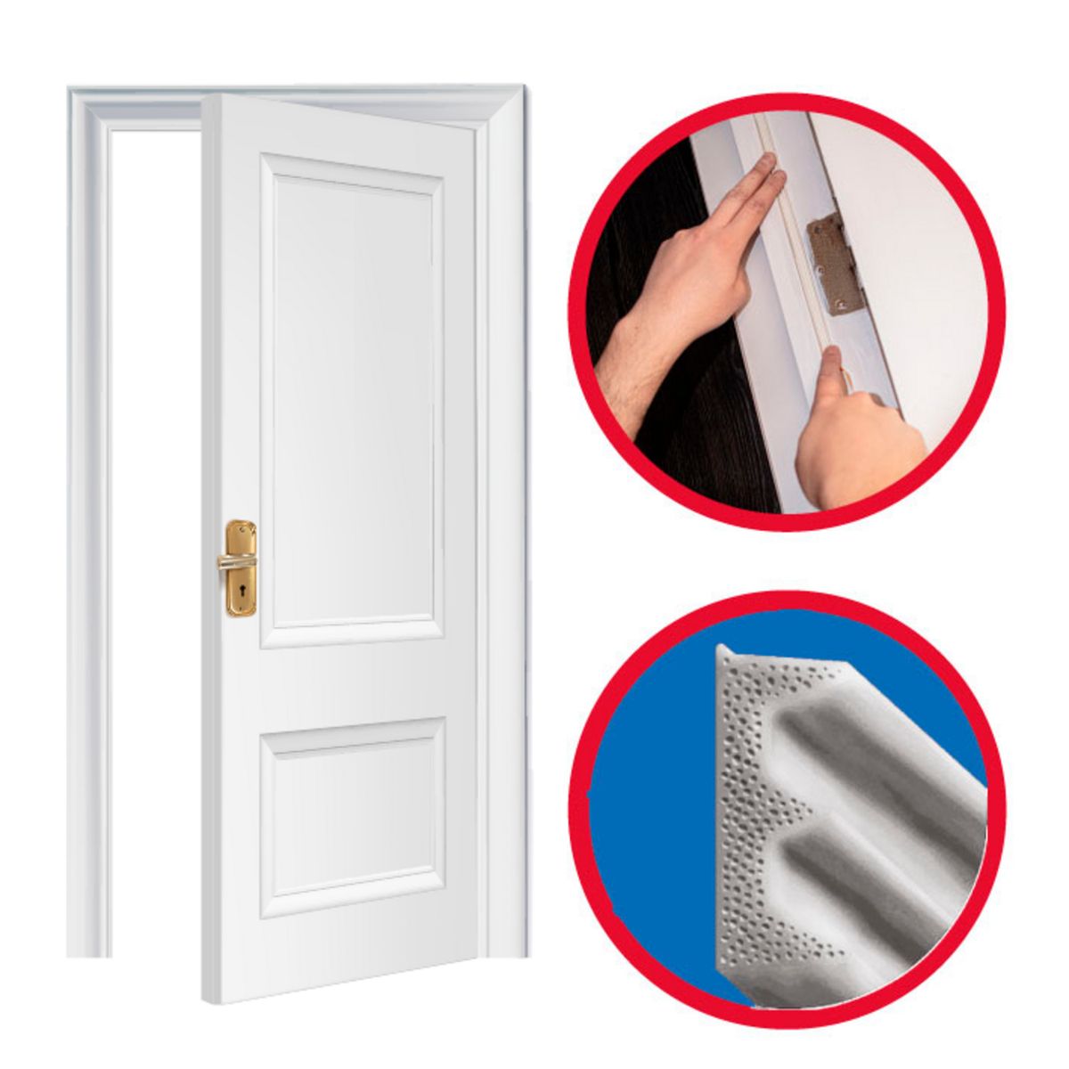 FIXSER - Profil E 9x3,5mm x 6 m blanco