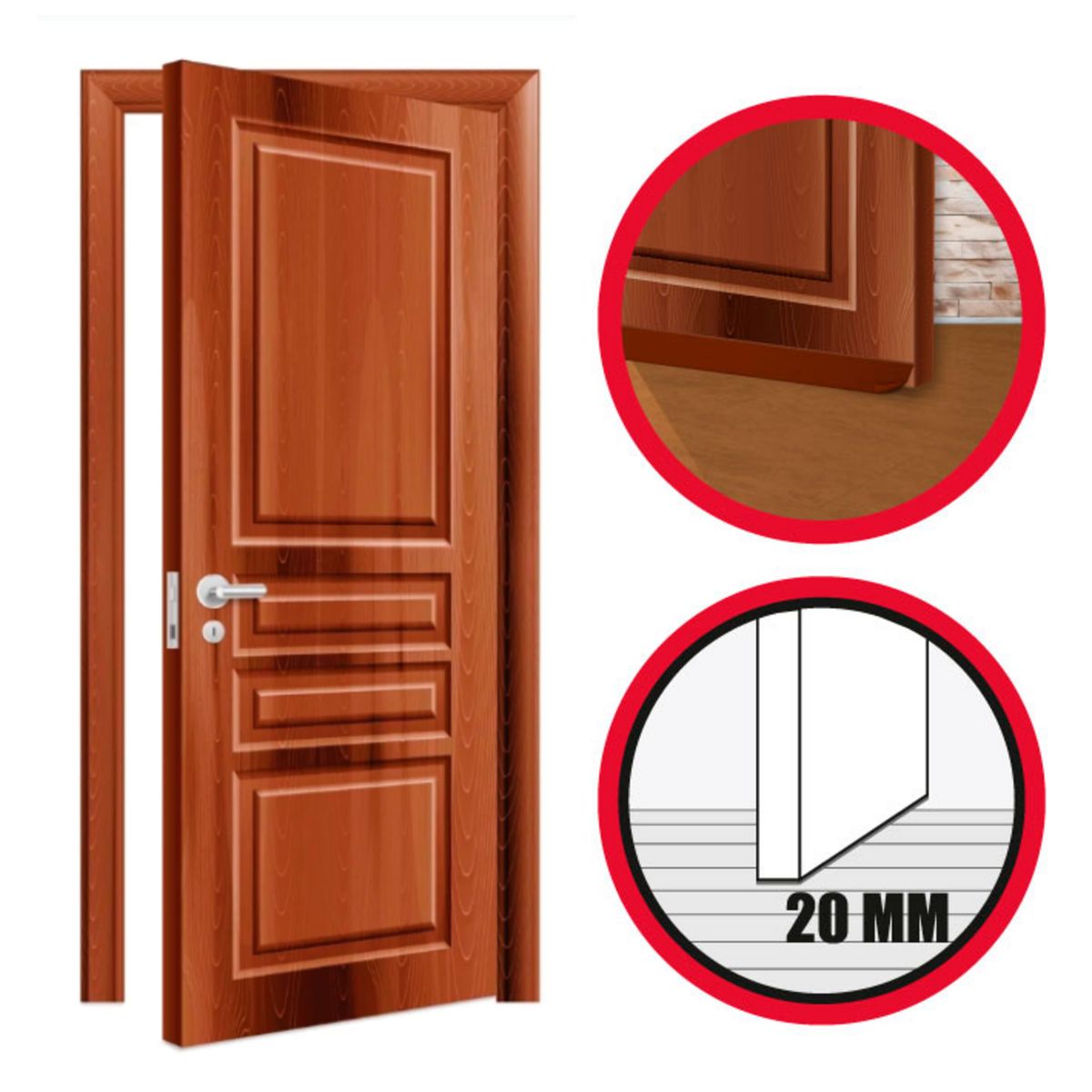 FIXSER - Burlete para puerta café