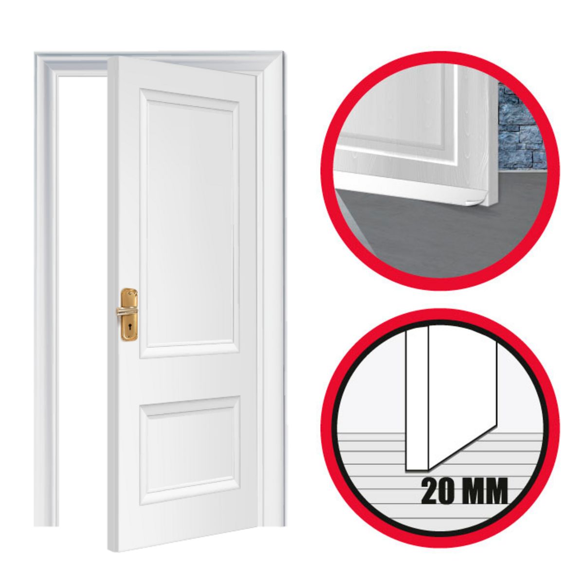 FIXSER - Burlete para puerta blanco