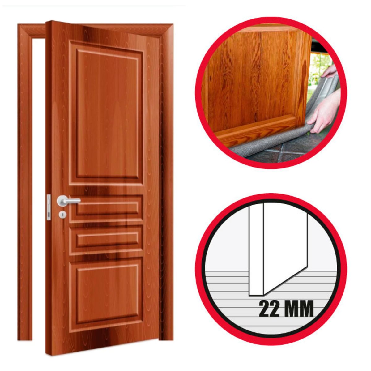 FIXSER - Doble rollo gris 95 cm x 25 mm