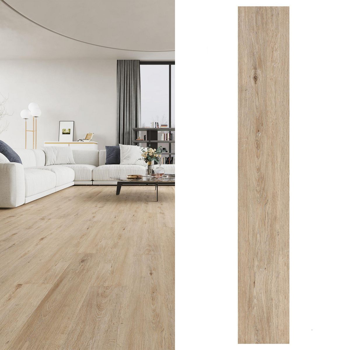 KLIPEN - Piso Vinílico 5 mm 18x120 cm Kentaro Café 2.21 m2