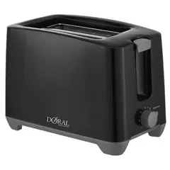 DORAL - Tostador Eléctrico 2 Rebanadas Negro Toscana