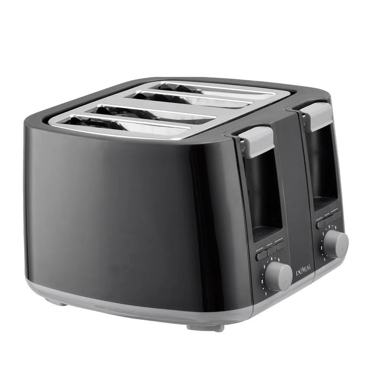 DORAL - Tostador Eléctrico 4 Rebanadas Negro Toscana