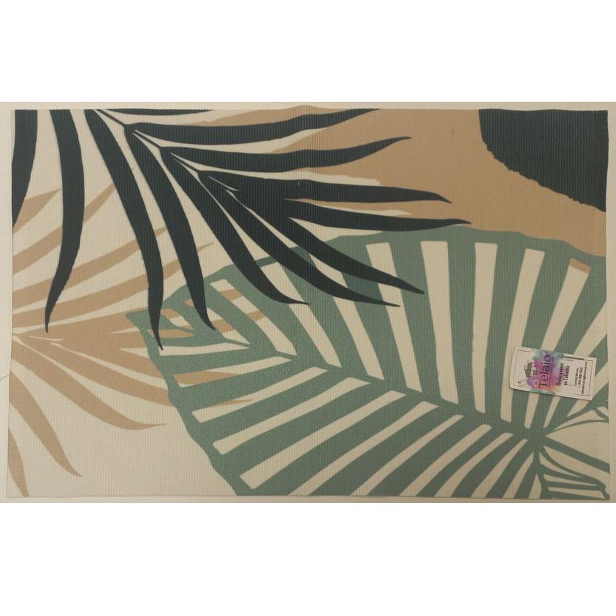 INES JOHNSON - Individual hojas lona estampada