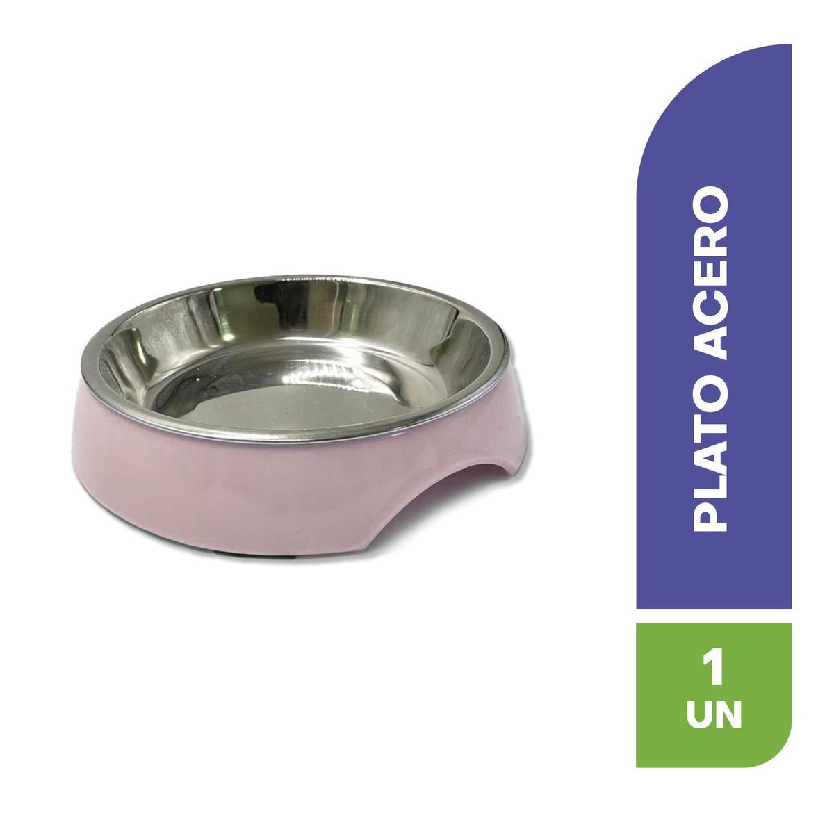 PETIZOOS - Plato de acero inoxidable