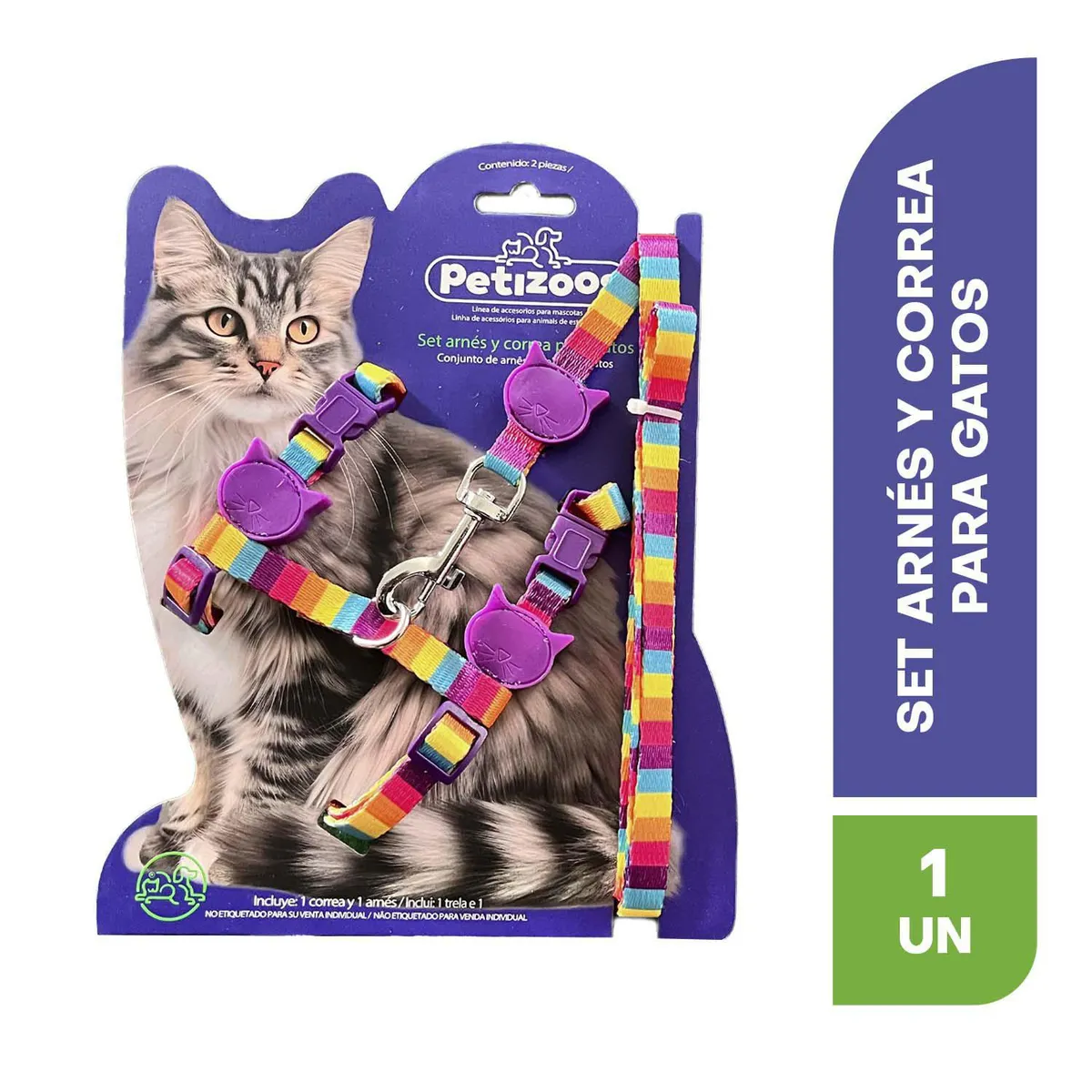 PETIZOOS - Set de arnés y correa para gatos