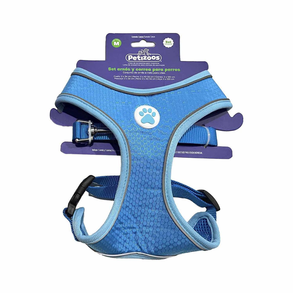 PETIZOOS - Set de arnés y correa para perros talla M