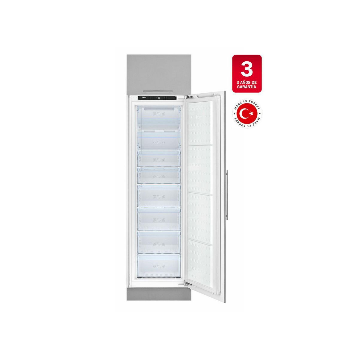 TEKA - Freezer Integrable No Frost con Display Vertical 220 Litros Blanco RSF-73360 FI WH EU