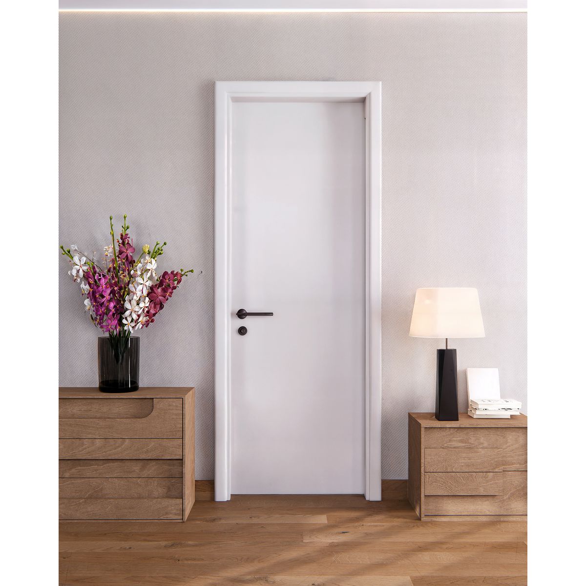 HOLZTEK - Puerta Interior MDF Con Recubrimiento Flexilam Color Blanco 80x200