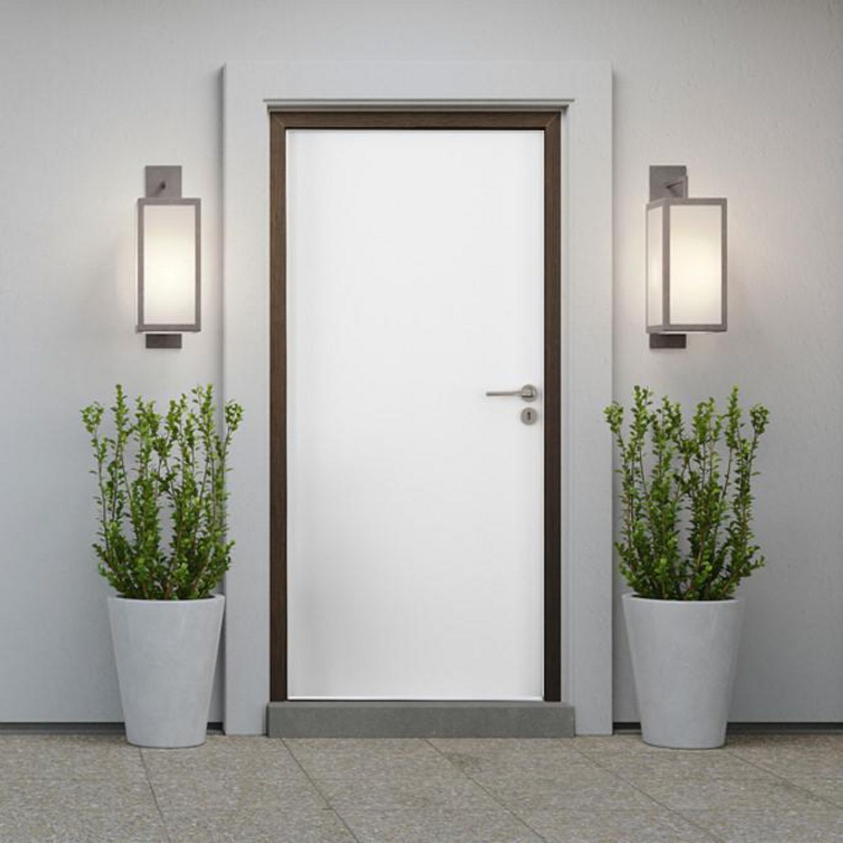 HOLZTEK - Puerta Exterior MDF Hr Térmica Blanco