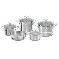 Juego de Ollas 5 Piezas Acero inoxidable Plateado