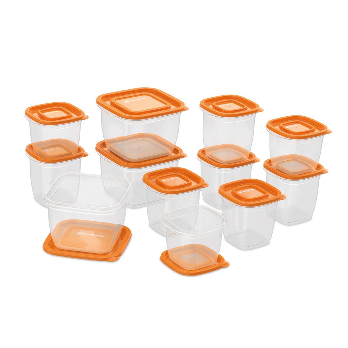 MADEMSA - Set 12 Contenedores Plástico 300 ml