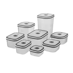 FENSA - Set 8 Contenedores Plástico 230 ml