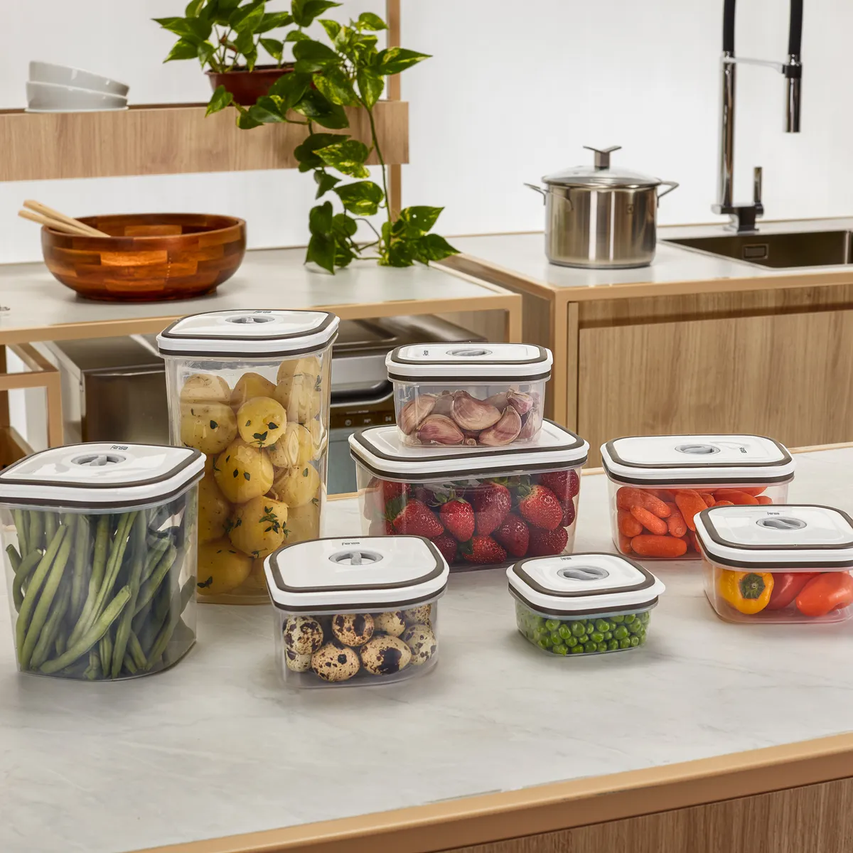 FENSA - Set 8 Contenedores Plástico 230 ml