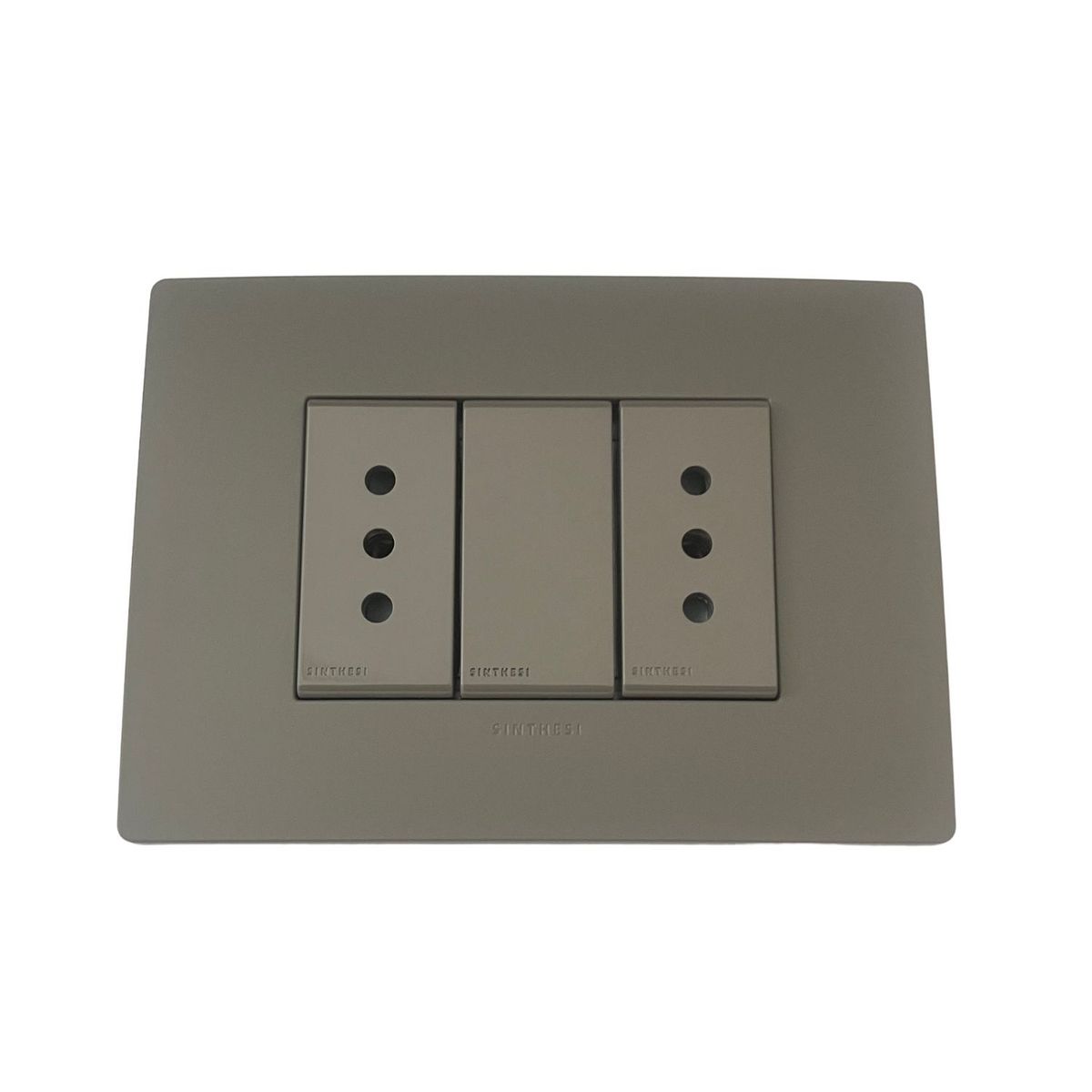 SINTHESI - Enchufe duplex 10A armado S32 grey