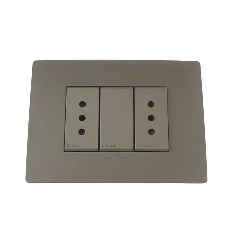 SINTHESI - Enchufe duplex 10A armado S32 grey