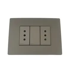 SINTHESI - Enchufe duplex 10A armado S32 grey