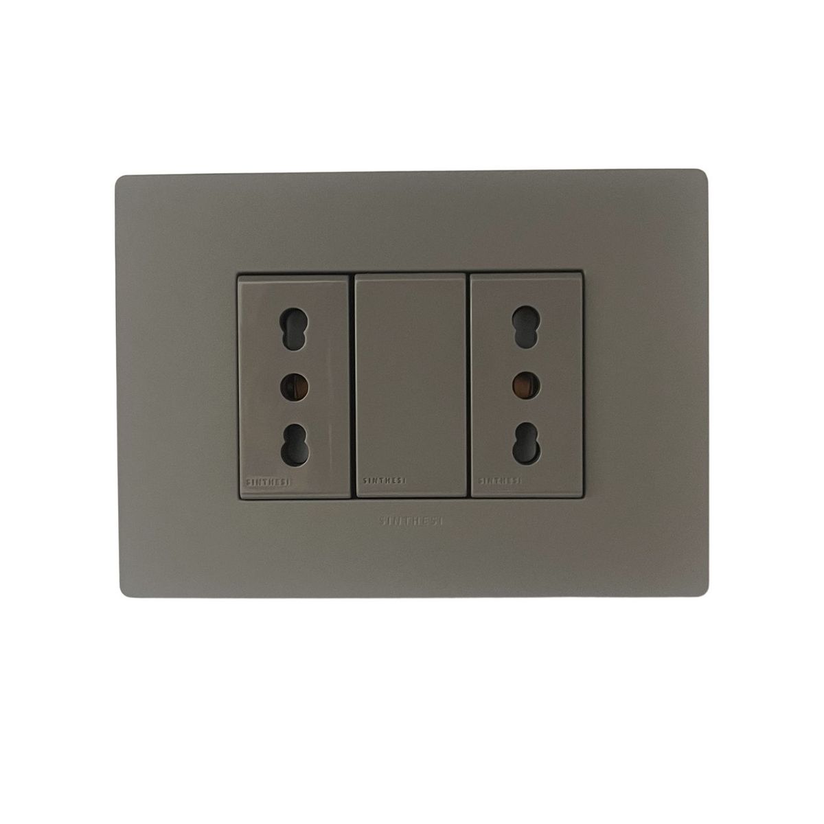SINTHESI - Enchufe duplex 10/16A armado S32 grey