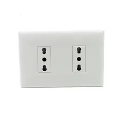 SINTHESI - Enchufe Doble 10A + 10/16A Armado S32 Blanco