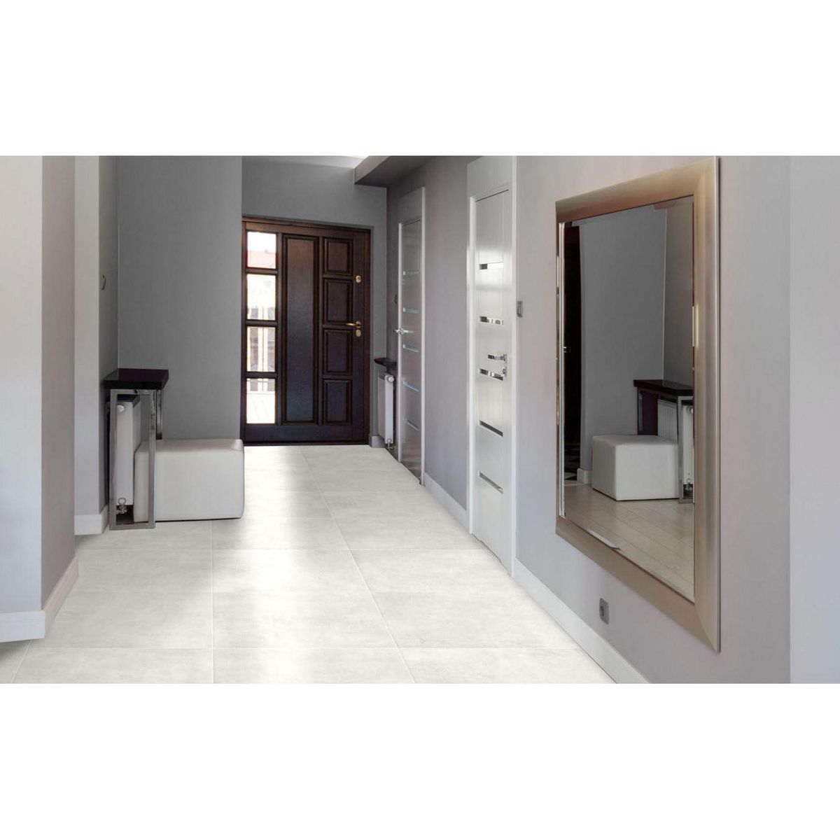 STRETTO - Porcelanato 60x60 cm Neutra Cinza 1.68 m2