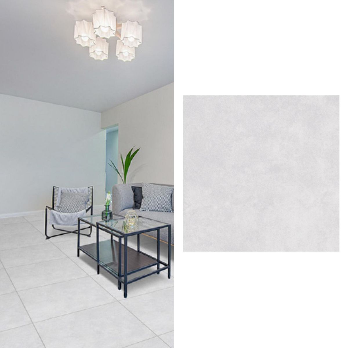STRETTO - Cerámica 46x46 cm Habitat Gris 1.9 m2