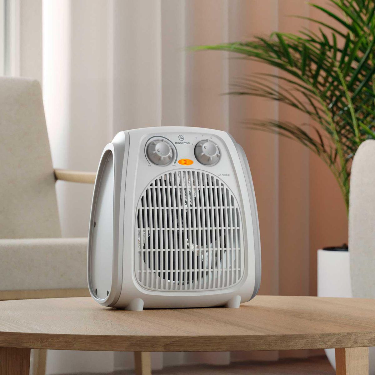 MADEMSA - Termoventilador 2 Velocidades Eléctrico 1800 W TV300 Blanco