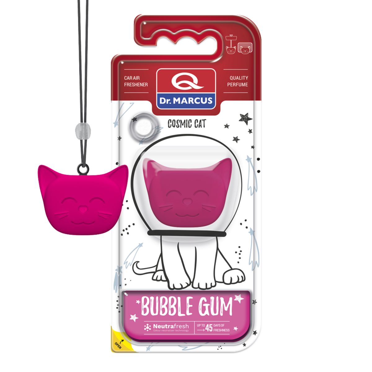 DR MARCUS - Aromatizante Dr. Marcus Cosmic Cat Aroma Chicle para Auto 45 Días