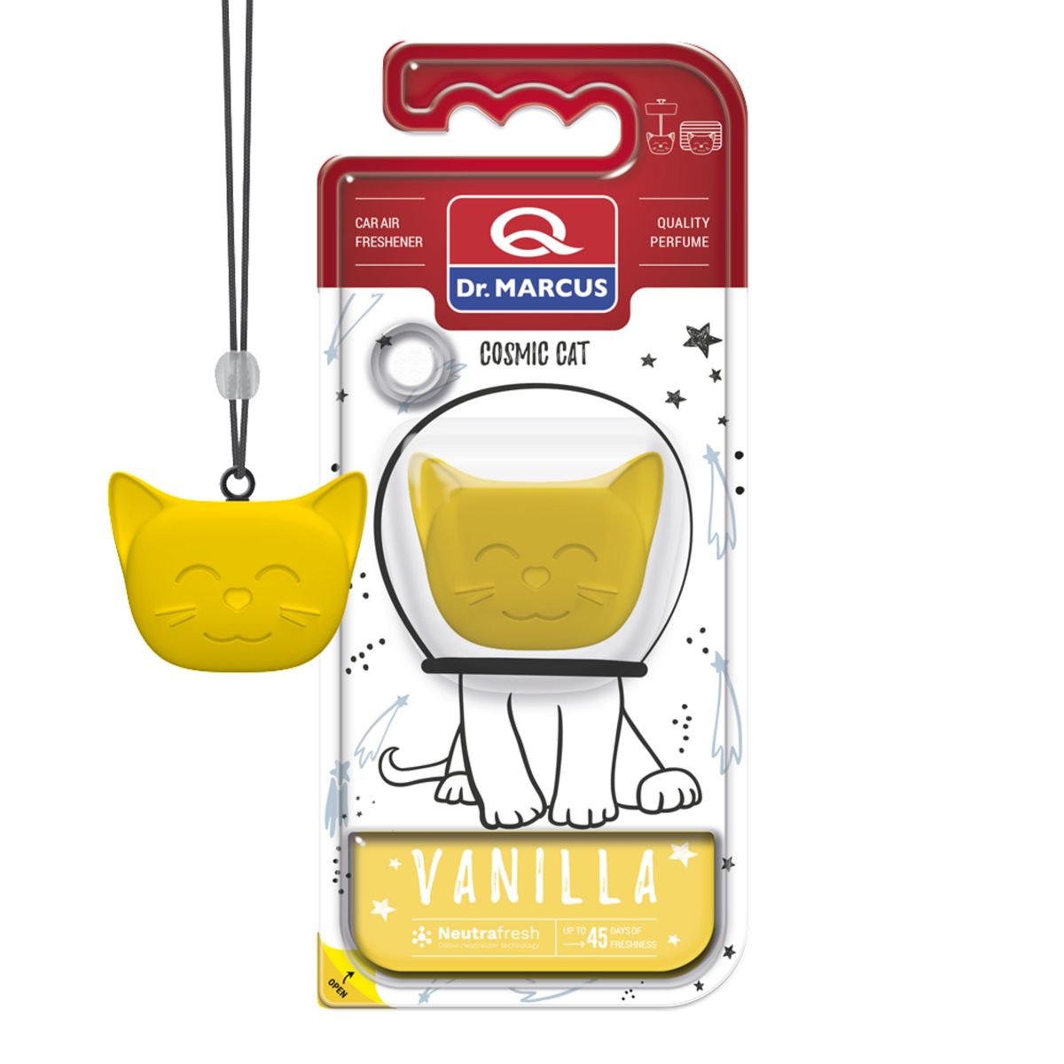 DR MARCUS - Aromatizante Dr. Marcus Cosmic Cat Vainilla para Auto