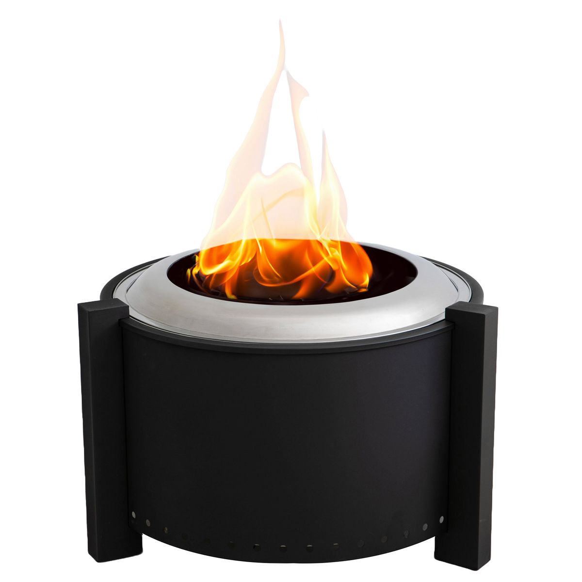 COMBI - Fogón a Pellet/Leña Acero inoxidable Negro 18 Kg