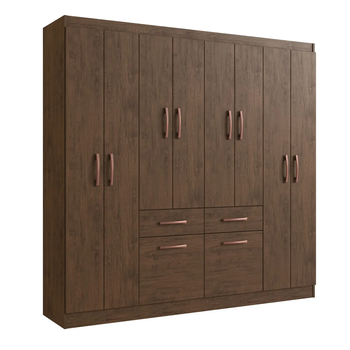 ALTAVISION - Closet Amarula 8 Puerta(s) 2 Cajón(es) 3 Repisa(s) 180x177x39 cm Café