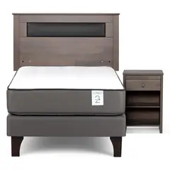 ROSEN - Cama 1 plaza New Style 2 Plus Gris