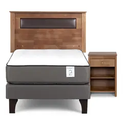 ROSEN - Cama 1.5 Plazas Europea New Style 2 Plus Gris