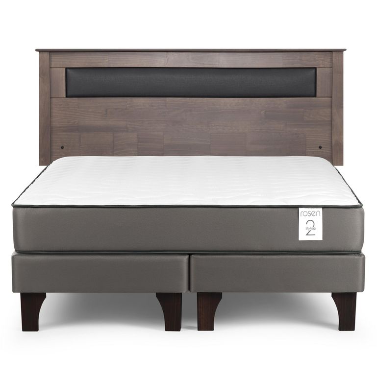 ROSEN Cama 2 plazas Europea New Style 2 Plus Gris