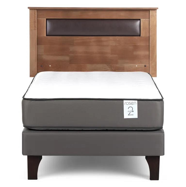 Cama 1.5 Plazas Europea New Style 2 Plus + Respaldo