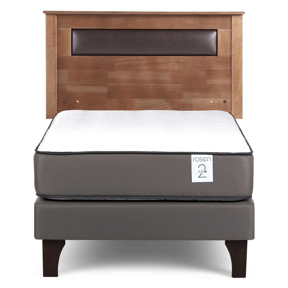 ROSEN - Cama 1.5 Plazas Europea New Style 2 Plus + Respaldo