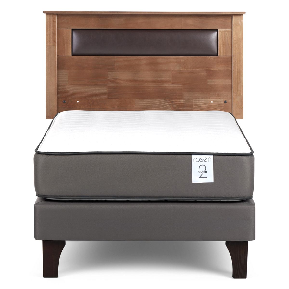 ROSEN - Cama 1.5 Plazas Europea New Style 2 Plus + Respaldo